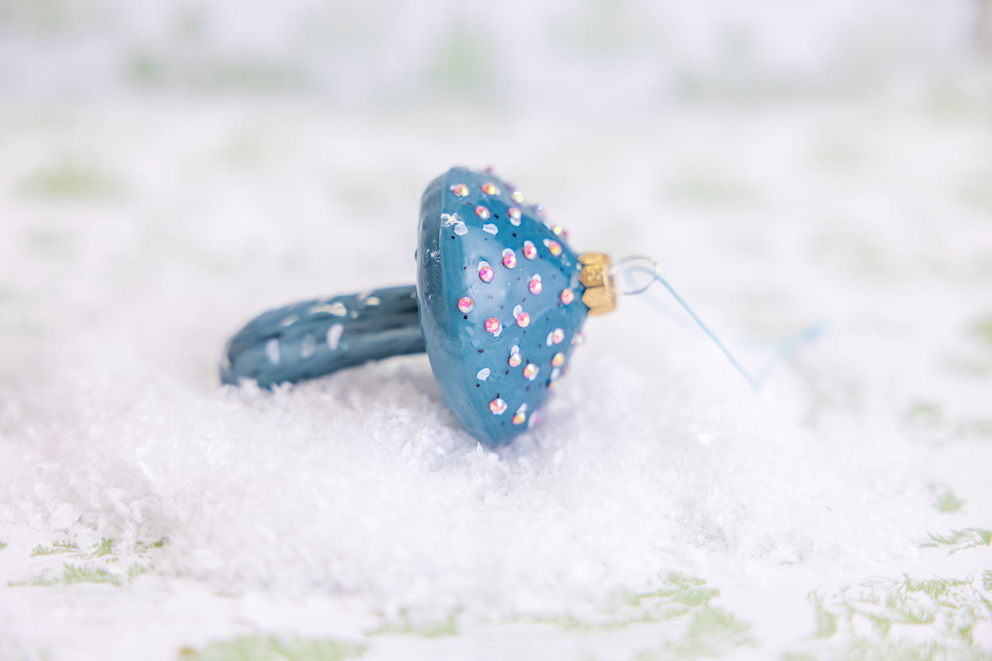 Frosted Mushroom Ornament